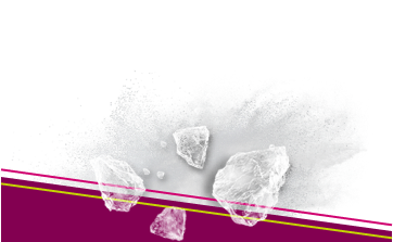 White Crystal Pieces in Diagonal Line
